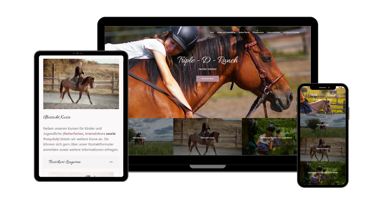Mockups Webdesign Triple D Ranch